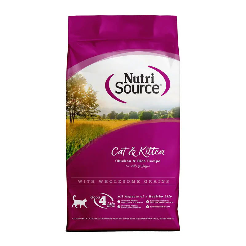 NutriSource Gato y Gatito Pollo y Arroz 12 lb