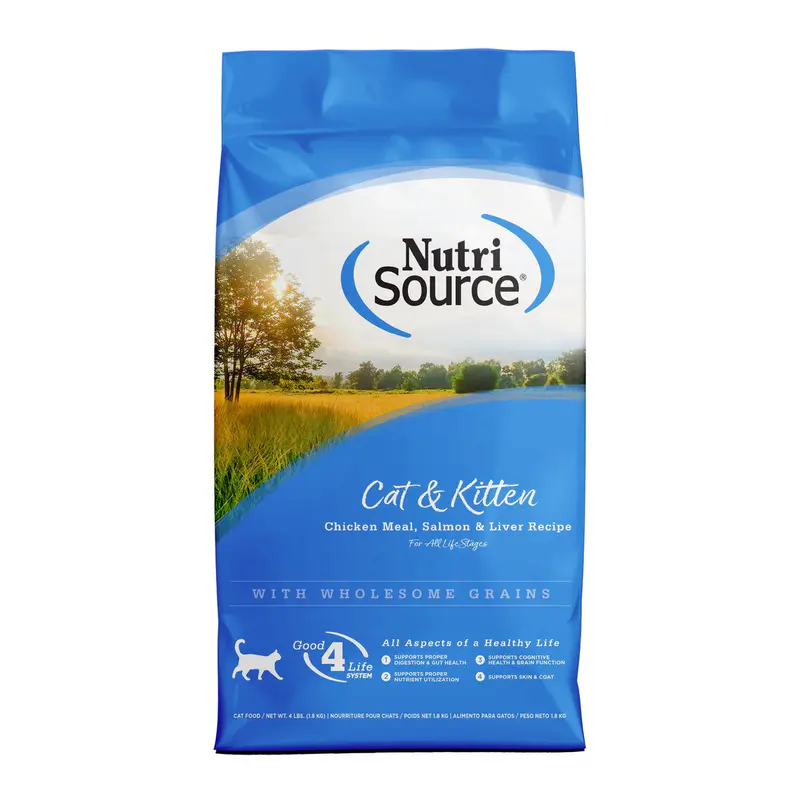 NutriSource Gato y Gatito Pollo, Salmón e Hígado 12 lb