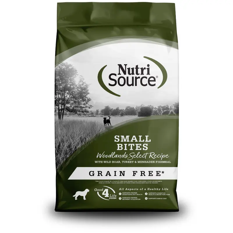 NutriSource Grain Free Woodlands Small Bites 12 lb