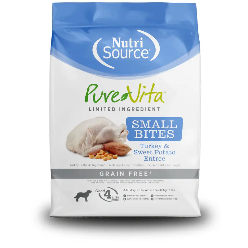 PureVita Grain Free Small Bites Pavo y Camote 12 lb