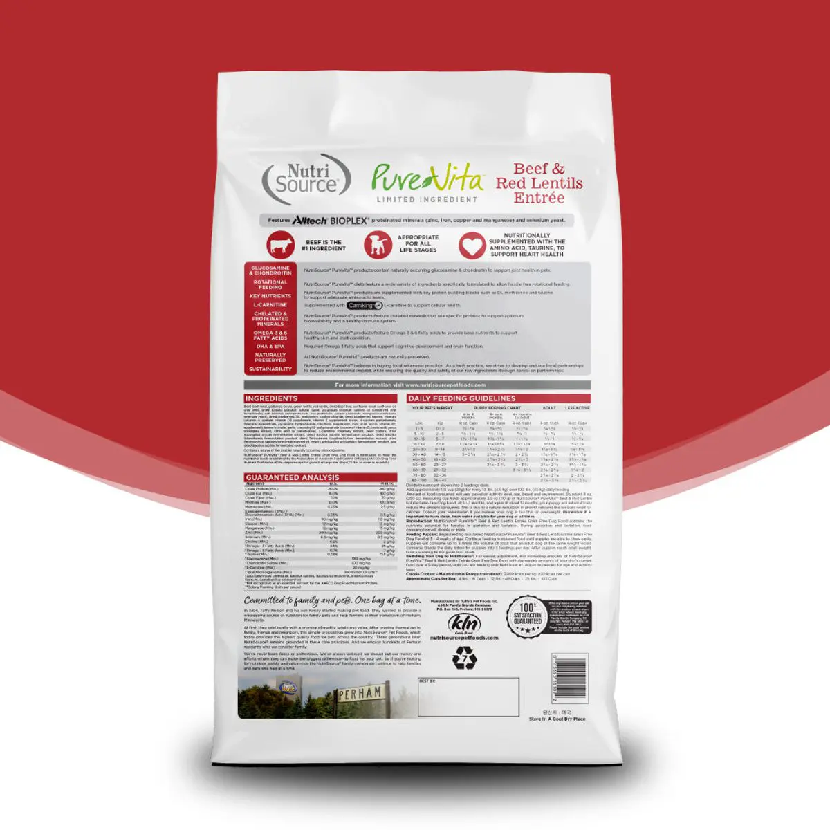 PureVita Grain Free Res y Lentejas Rojas 25 lb
