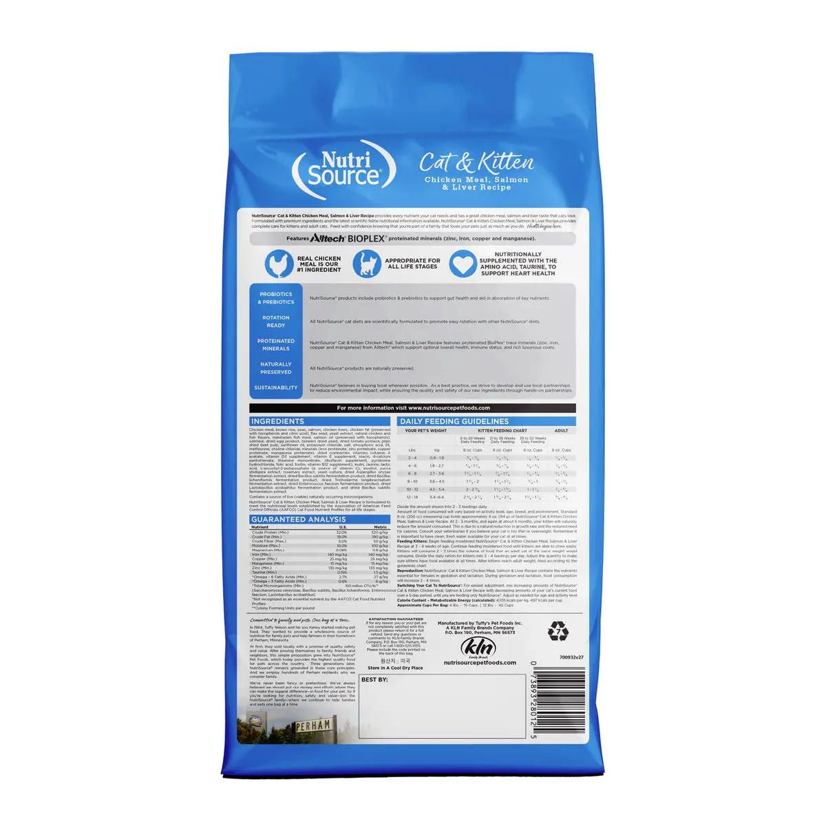 NutriSource Gato y Gatito Pollo, Salmón e Hígado 12 lb