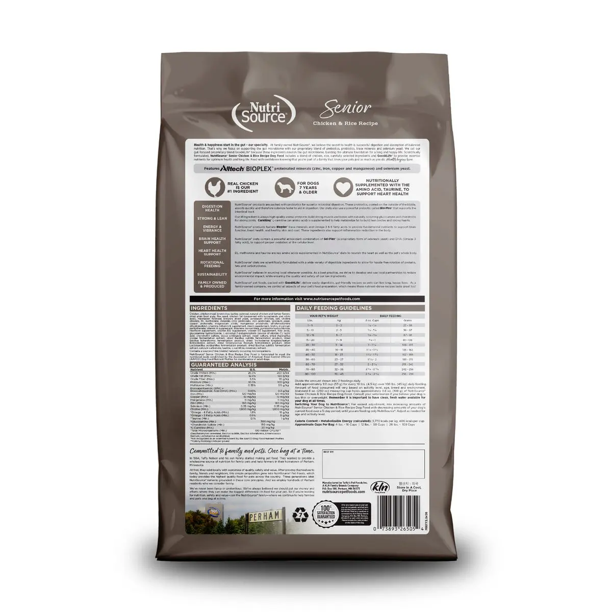 NutriSource Senior Pollo y Arroz 12 lb
