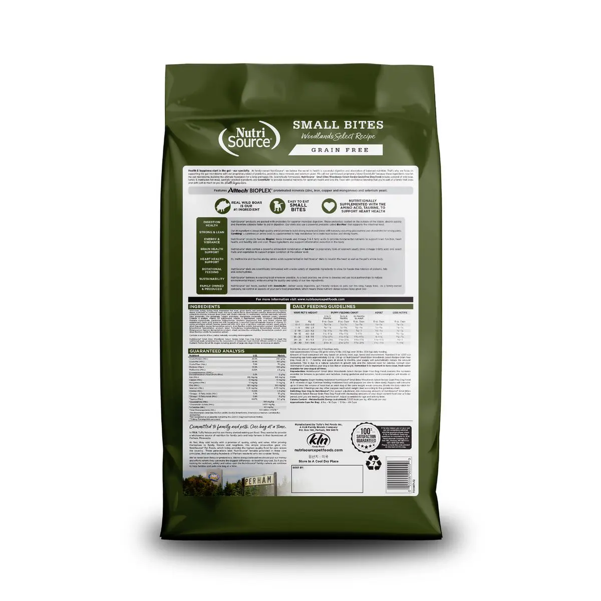 NutriSource Grain Free Woodlands Small Bites 12 lb