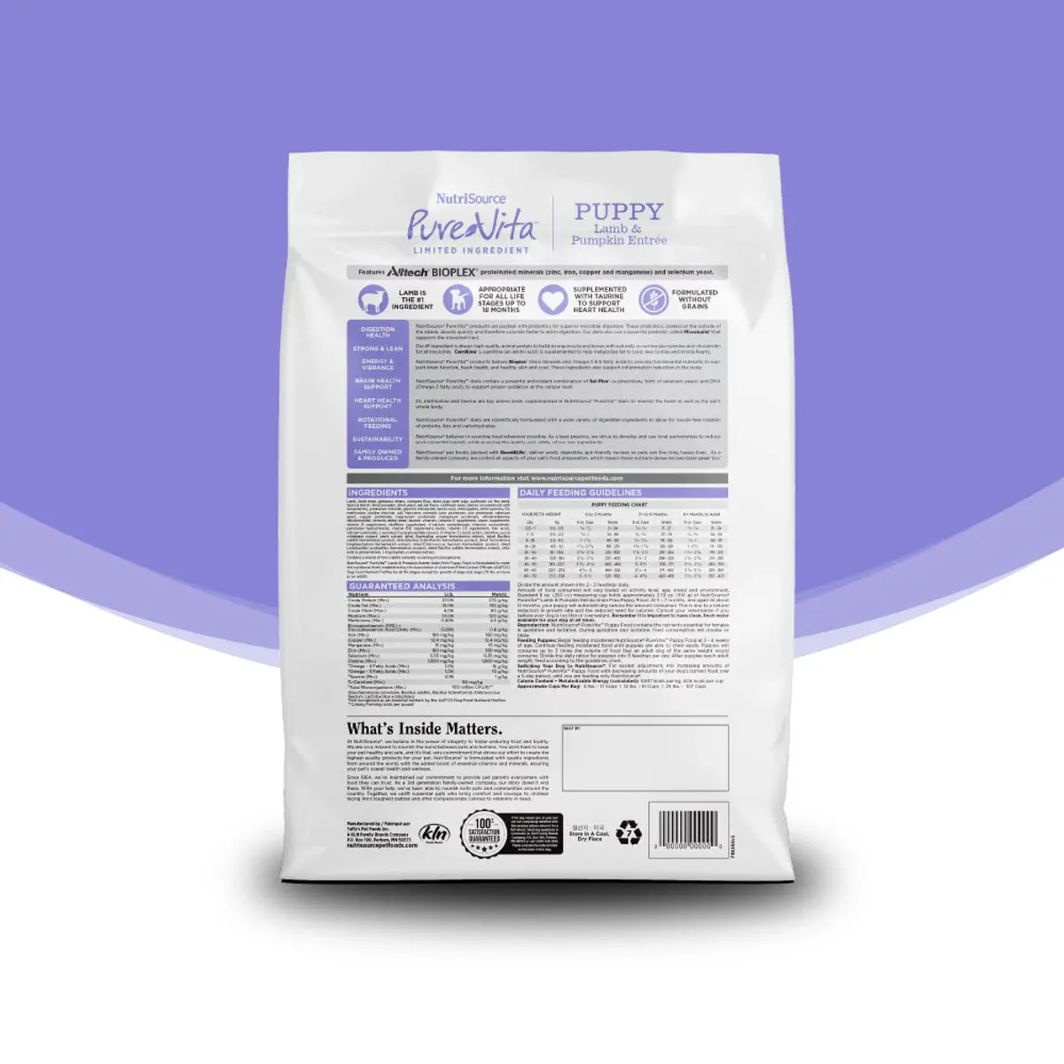 PureVita Grain Free Cachorro Cordero y Calabaza 12 lb