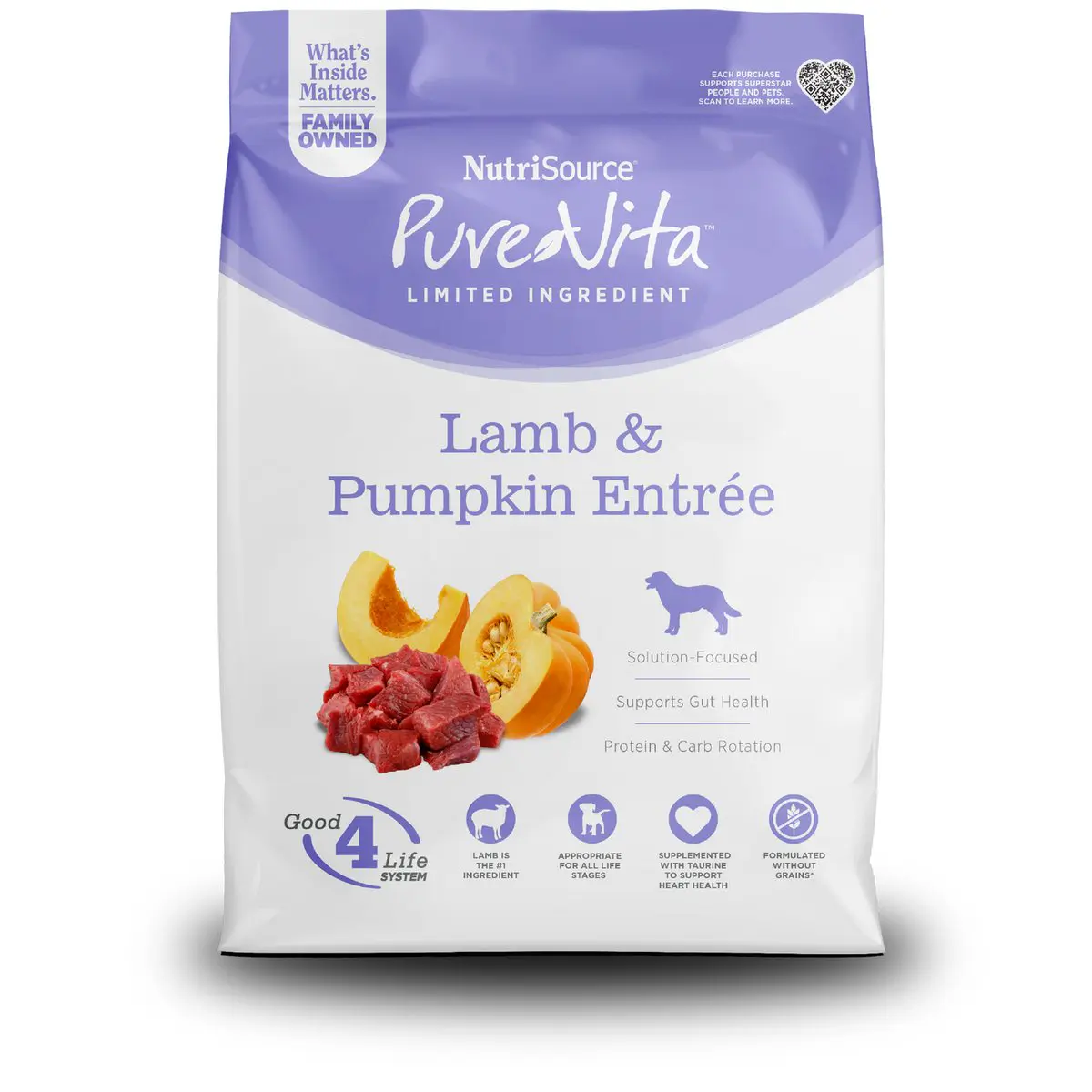 PureVita Grain Free Cordero y Calabaza 12 lb