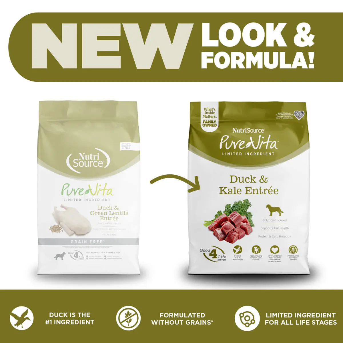 PureVita Grain Free Pato y Kale 25 lb